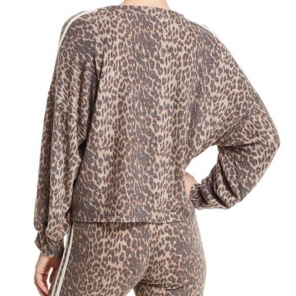 Vintage Havana Leopard Striped Sweatshirt - Picture 2 of 5